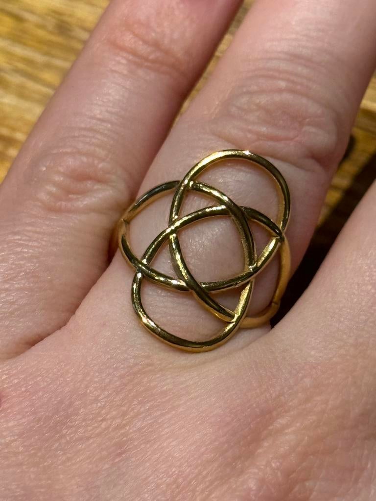 Nieuwe verstelbare RVS ring, Bijoux, Sacs & Beauté, Bagues, Neuf, Enlèvement ou Envoi, Femme, Fer ou Acier