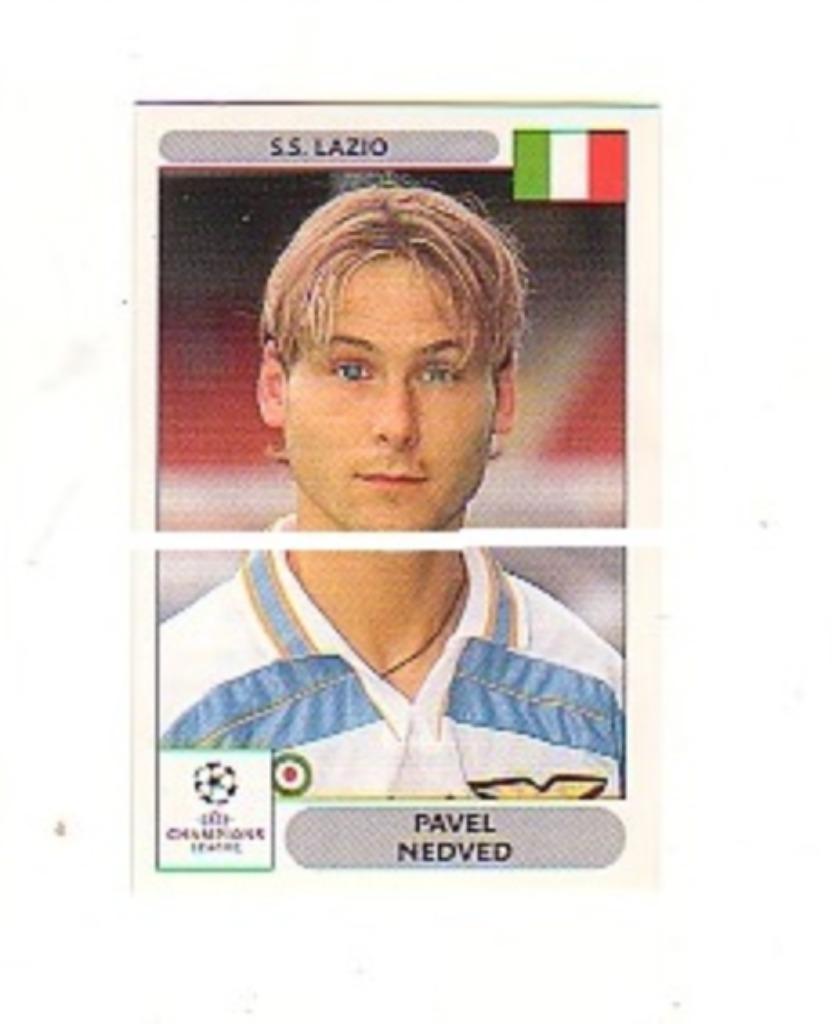 Panini Champions League Lazio Roma Pavel Nedved 2000 - 2001, Verzamelen, Sportartikelen en Voetbal, Verzenden, Zo goed als nieuw