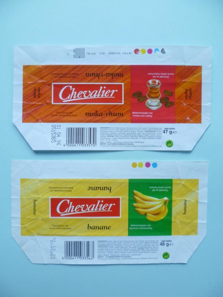 Chocolade Chevalier chocolat emballages wikkels omslagen x 2, Verzamelen, Ophalen of Verzenden, Gebruikt