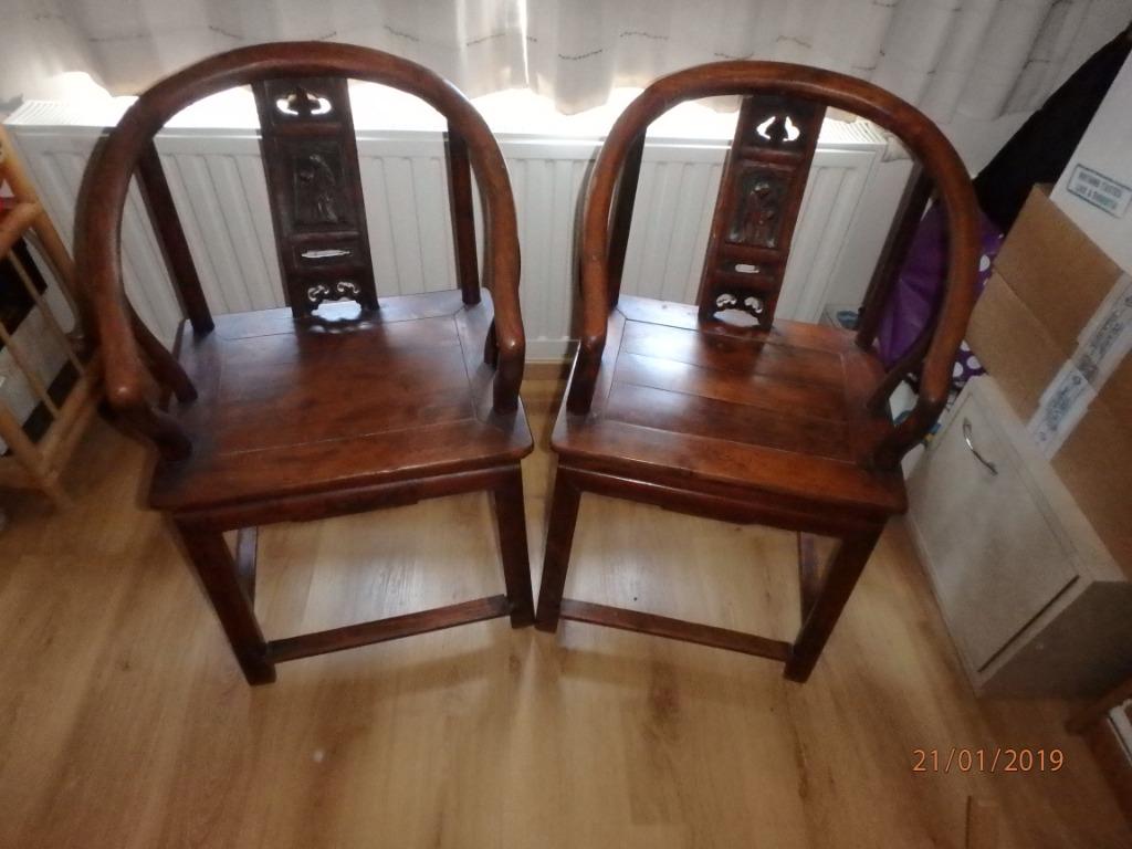 Chinese stoelen 2 stuks (90€ voor de 2), Ophalen, Zo goed als nieuw