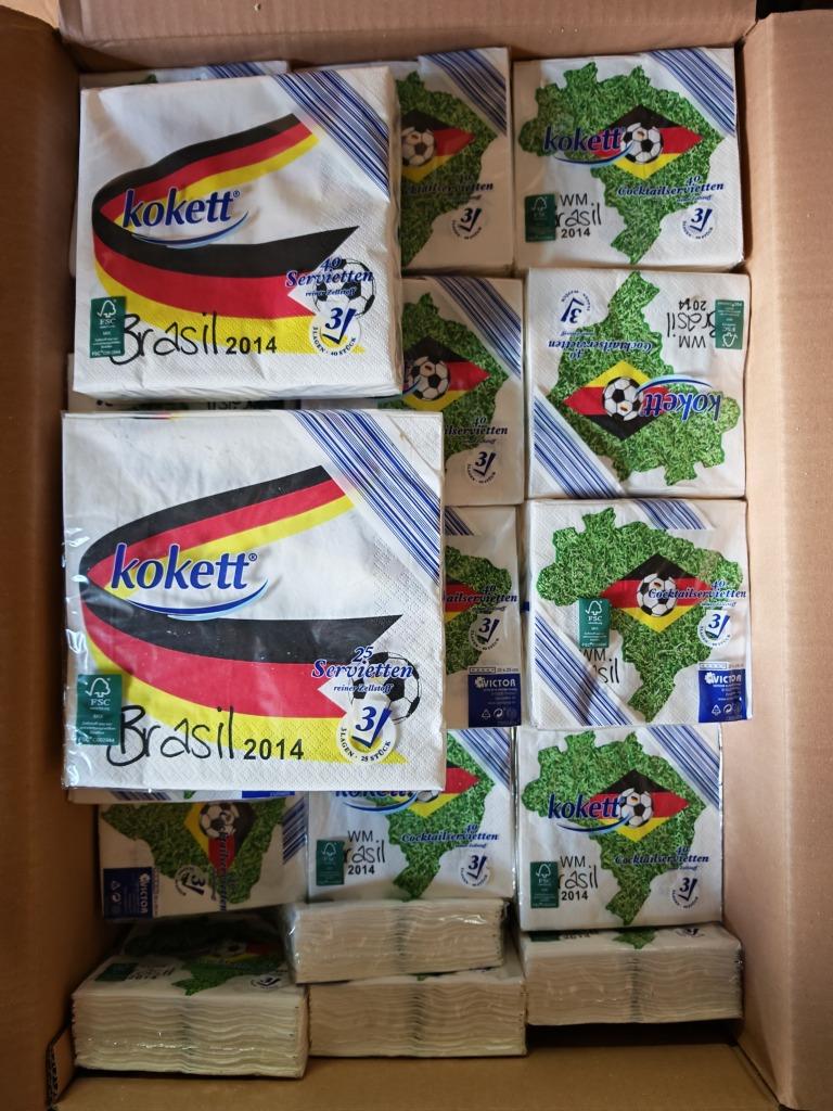 Servetten, Ophalen, Nieuw