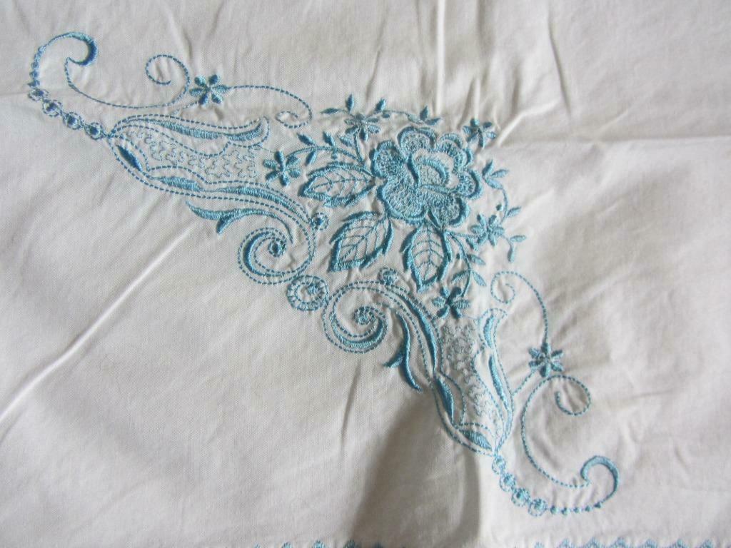 Nappe blanche brodée main, Ophalen of Verzenden, Nieuw