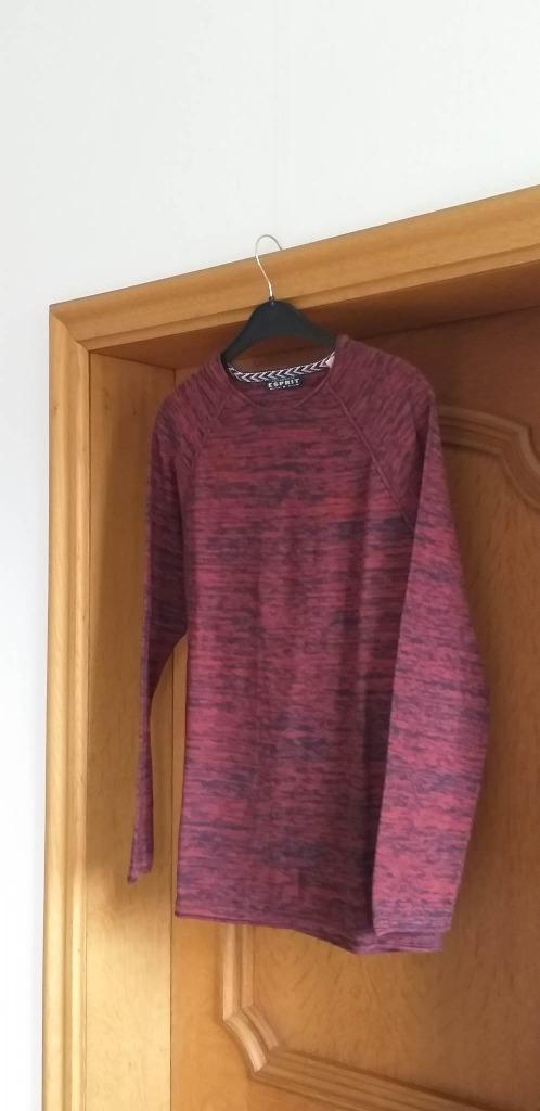 Pull chiné bordeaux et bleu homme taille L Esprit, Autres couleurs, ESPRIT, Taille 52/54 (L), Enlèvement