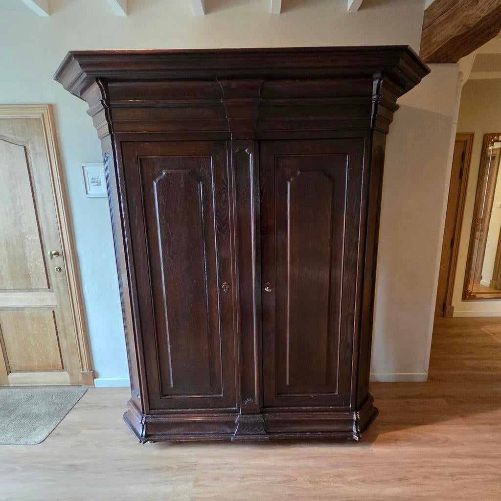 Massief eiken halkast, Antiek en Kunst, Ophalen