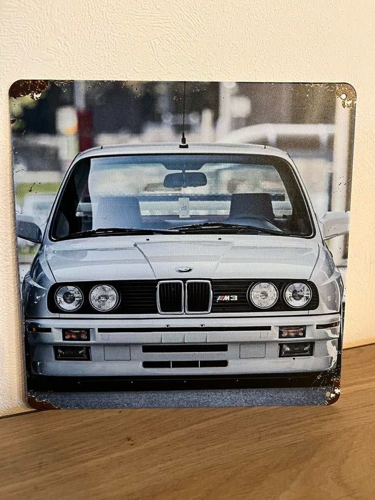 Plaque metallique bmw m3 e30, Enlèvement ou Envoi, Comme neuf