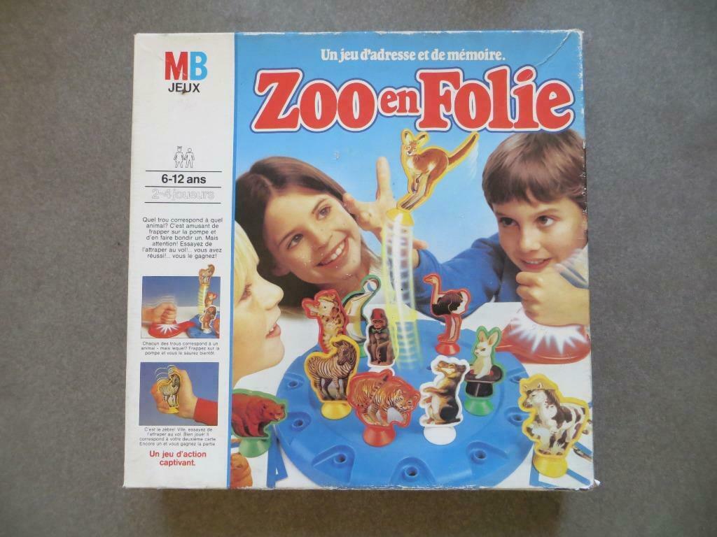 Jeu de société Zoo en Folie - MB 1984, Hobby & Loisirs créatifs, 1 ou 2 joueurs, Enlèvement ou Envoi, Utilisé, MB