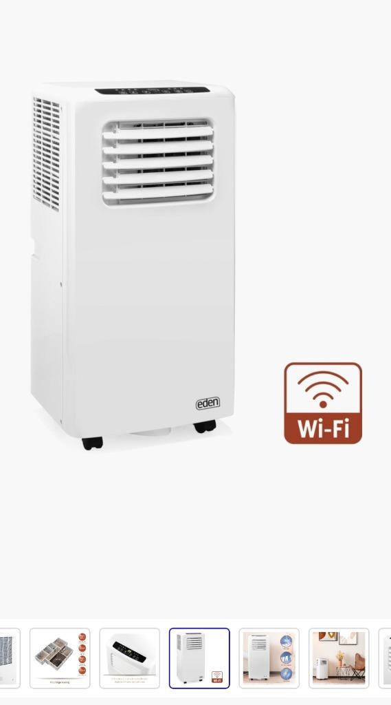 7000 BTU Eden Wi-Fi Air Conditioner., Refroidissement et Déshumidification, Comme neuf, Enlèvement, Télécommande