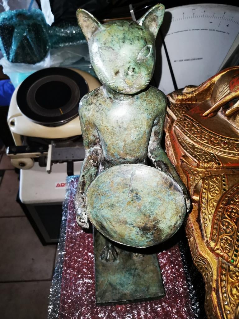 Kat in brons Giacometti, Antiek en Kunst, Ophalen of Verzenden, Brons