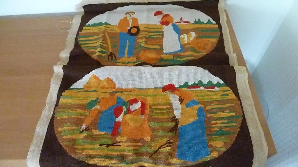 2 x  Angélus Canevas fait main point de croix, Hobby & Loisirs créatifs, Enlèvement ou Envoi, Comme neuf, Broderies à la main