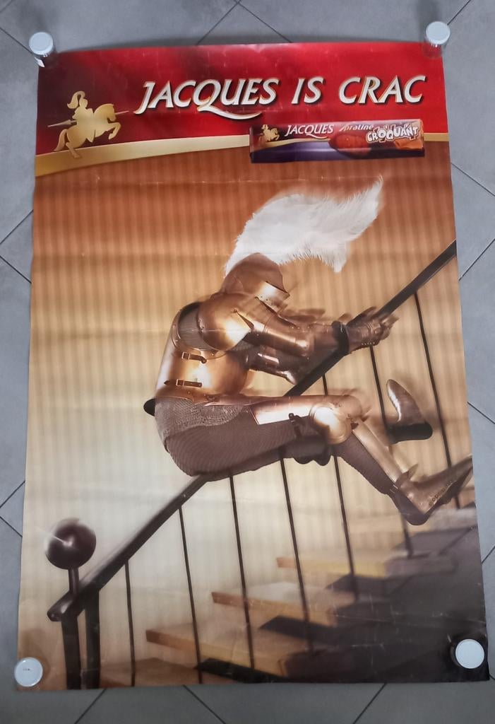 Ancienne affiche chocolat Jacques is Crac 2004, Enlèvement ou Envoi, Utilisé