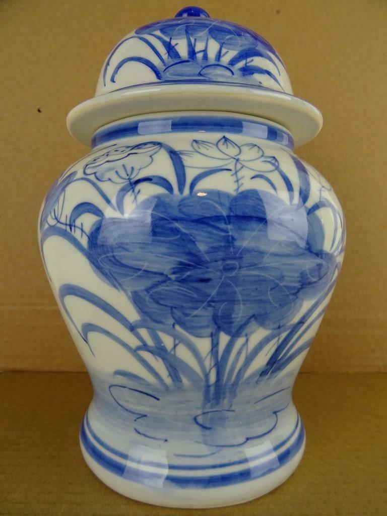 Vintage vaas dekselvaas bolvaas antieke Chinese vaas ca 1950, Ophalen of Verzenden