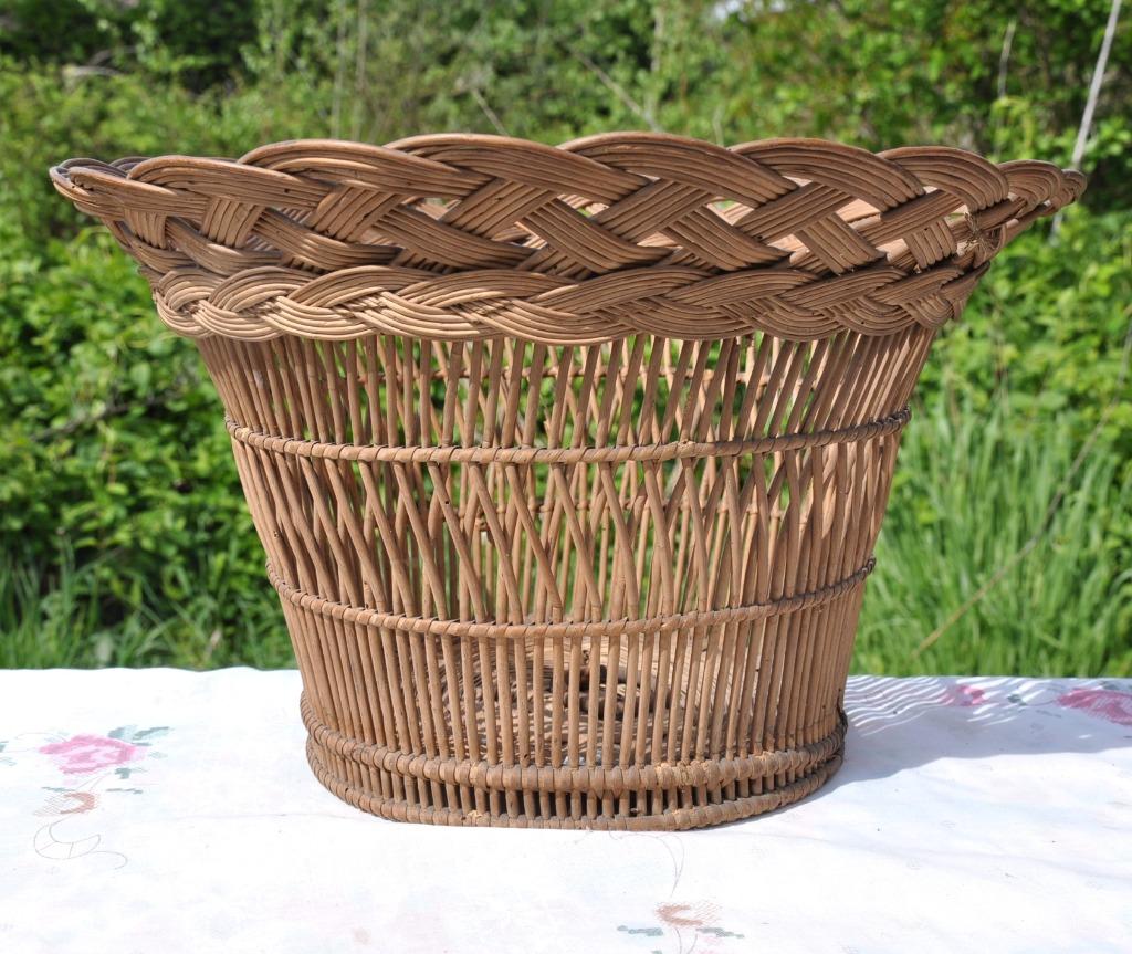 cache pot en rotin grand modèle, Enlèvement ou Envoi, Rond, Utilisé, Intérieur