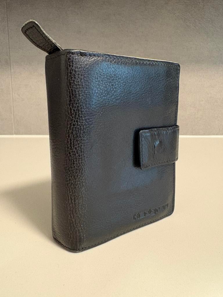 Portefeuille Hedgren - cuir noir - 12x10cm., Autres marques, Cuir, Enlèvement ou Envoi, Comme neuf