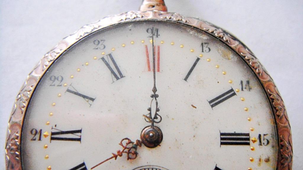 Montre poche homme "Grandiose" en argent galloné (plaqué or), Enlèvement ou Envoi, Utilisé