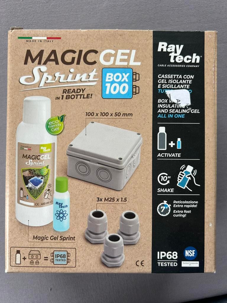 Raytech magic gel sprint box 100, Doe-het-zelf en Bouw, Elektriciteit en Kabels, Ophalen, Nieuw