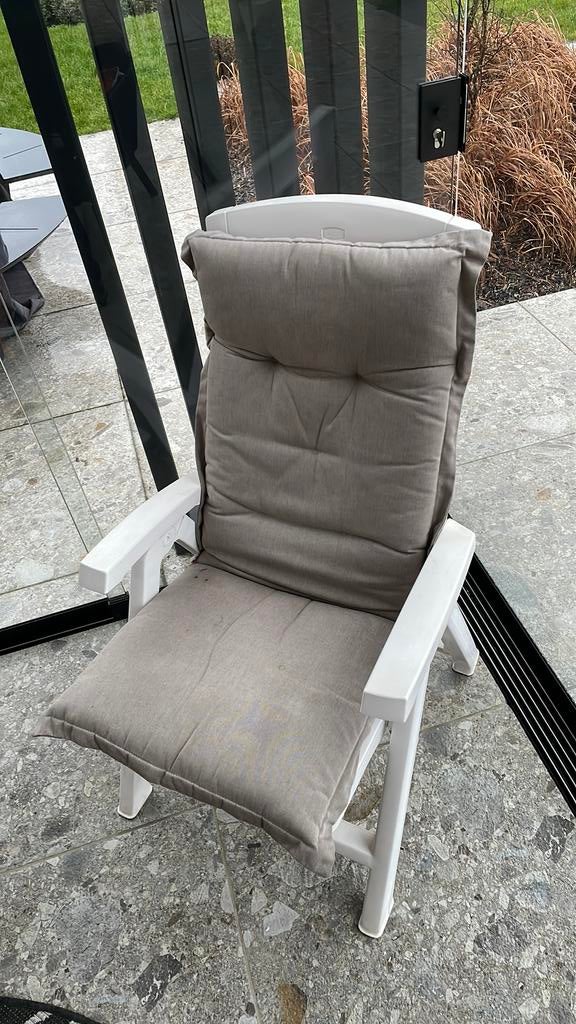 Set van 4 tuinstoelen met kussens, Tuin en Terras, Ophalen of Verzenden, Zo goed als nieuw
