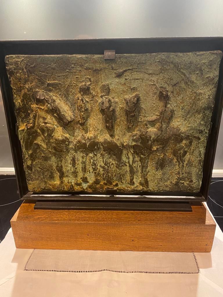 Bas-relief en bronze, Enlèvement, Bronze