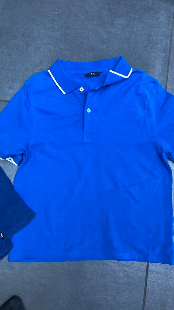 218: blauwe polo maat 146 C&A, Ophalen of Verzenden, Zo goed als nieuw