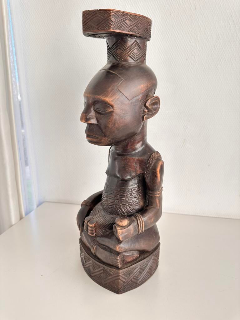 Statue Kuba du Ndop Congo 1950, Antiquités & Art, Art | Art non-occidental, Envoi