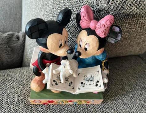Jim Shore Disney Traditions Mickey&minnie 85th anniversary, Verzamelen, Ophalen, Mickey Mouse, Zo goed als nieuw, Beeldje of Figuurtje
