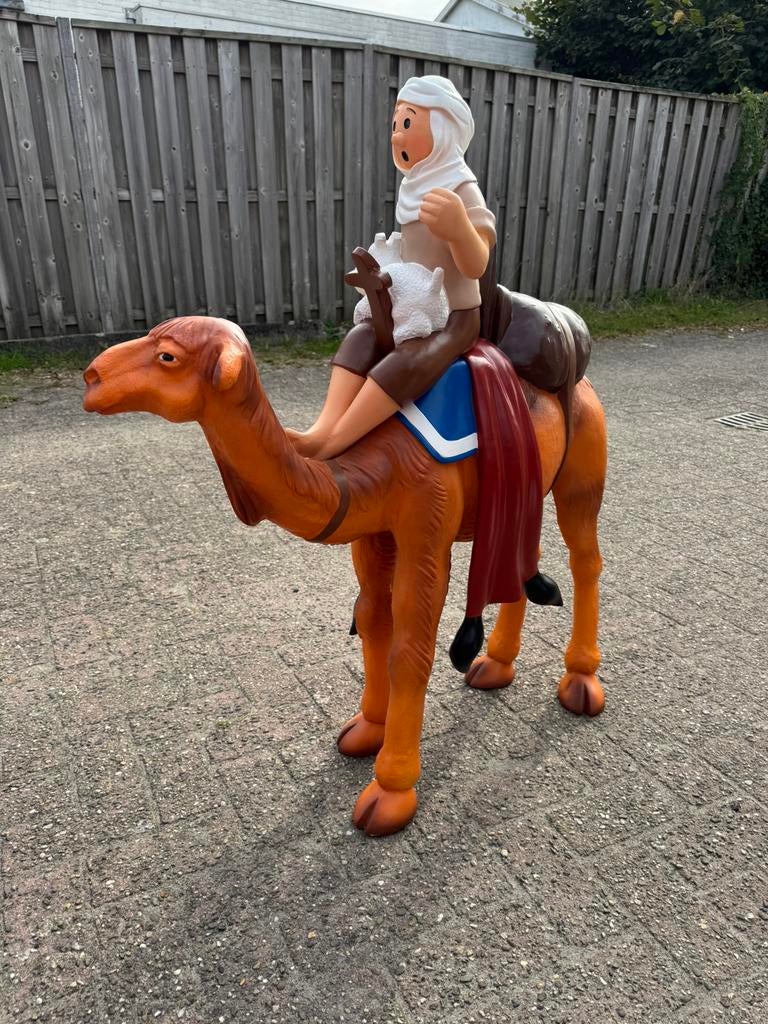 Groot Kuifje op Kameel beeld 🐪, Verzamelen, Ophalen, Kuifje, Zo goed als nieuw, Beeldje of Figuurtje