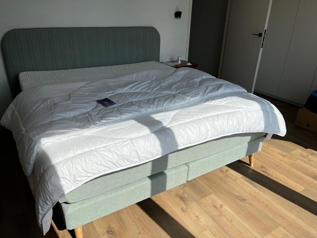 Nieuw in doos! Emma boxspring 180x200 mintgroen, Neuf, Enlèvement, Vert, 180 cm