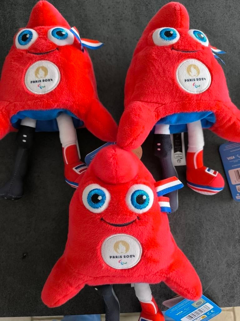 3 Officiële rugbymascotte Parijs 2024, Phryge 23 Cm, Ophalen of Verzenden, Nieuw