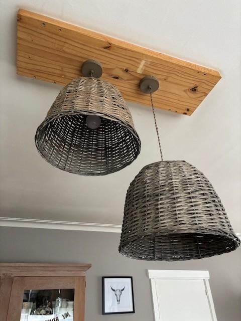 Verlichting 2x, Ophalen, Overige materialen, 50 tot 75 cm, Landelijk