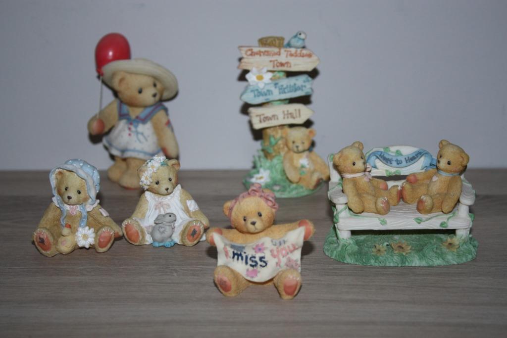 Lot van 6 niet genummerde , Cherished Teddies , beeldjes, Enlèvement ou Envoi, Comme neuf, Statue, Cherished Teddies