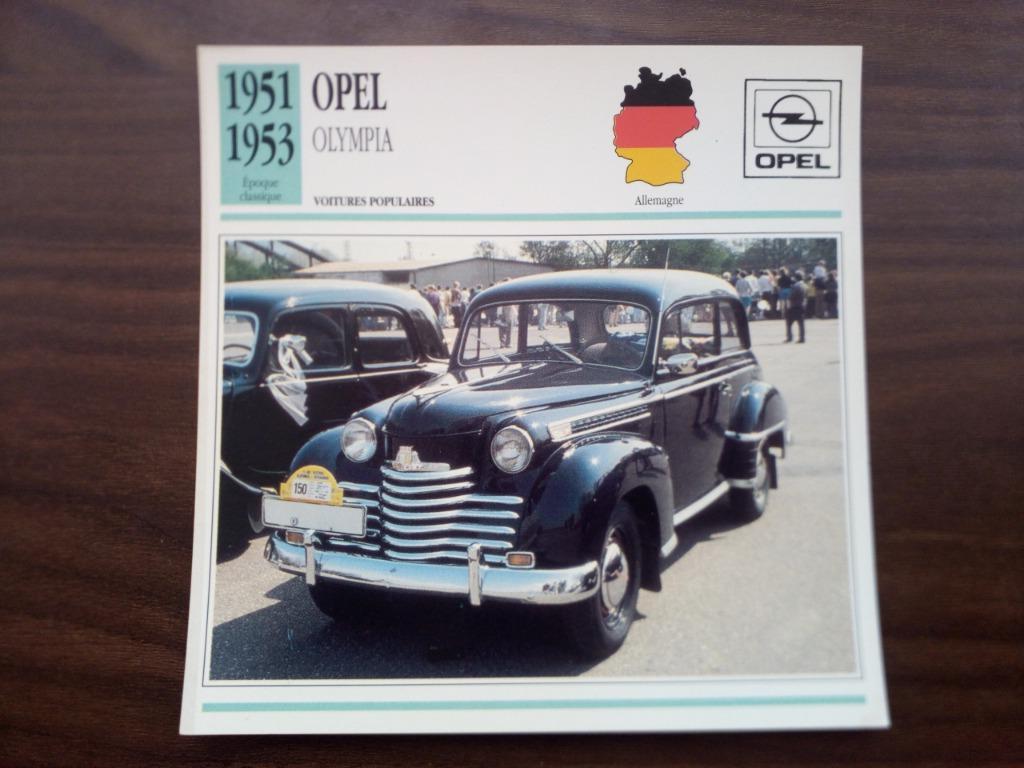 Opel - Edito Service kaarten auto bouwperiode 1951-1992, Verzamelen, Ophalen of Verzenden, Zo goed als nieuw, Auto's