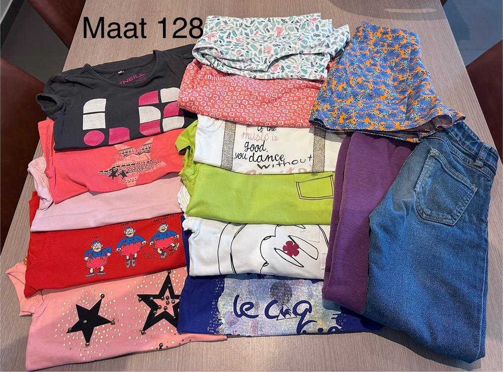 Pakket meisjeskledij 128, Ophalen, Gebruikt, Maat 128