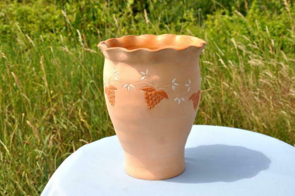 § vase en terre cuite, Moins de 50 cm, Enlèvement ou Envoi, Autres couleurs, Poterie ou Porcelaine