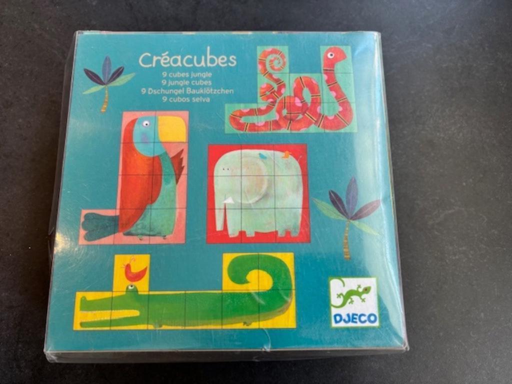 Djeco creacubes jungle, Enlèvement ou Envoi, Moins de 10 pièces, Utilisé, 2 à 4 ans