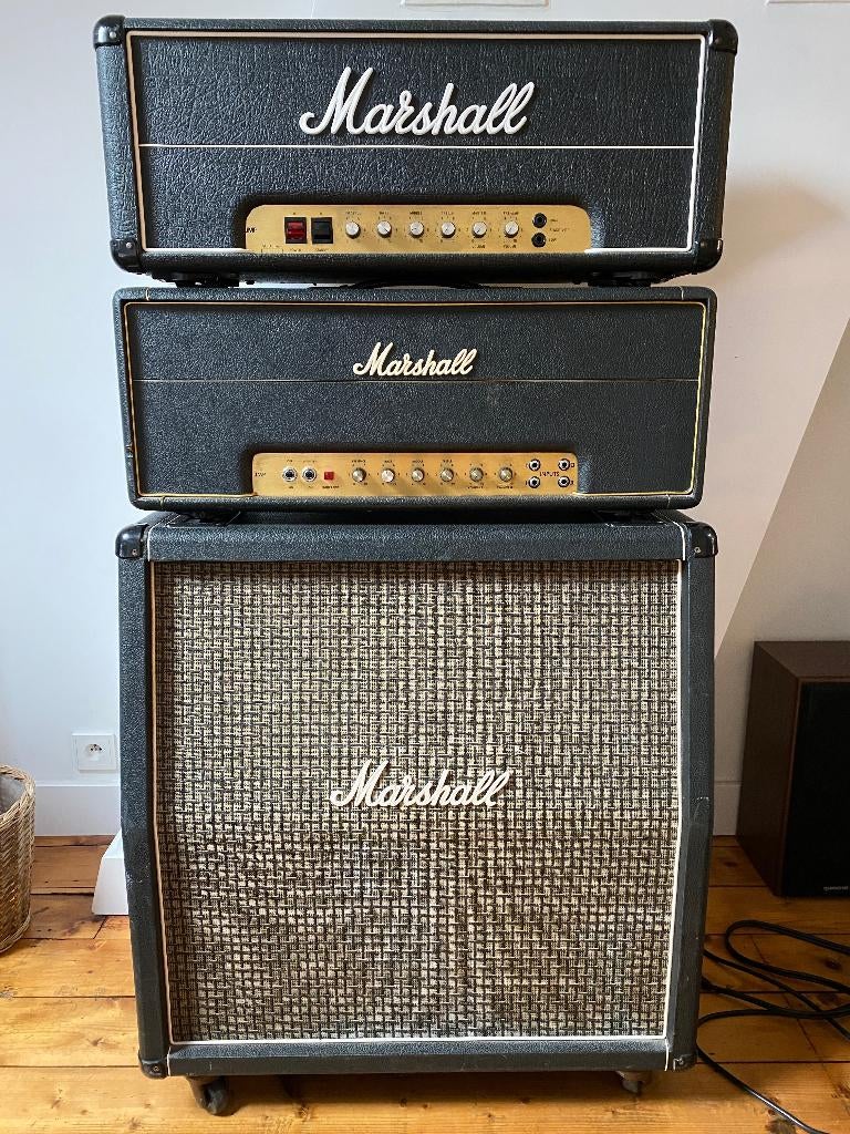 Marshall Super Lead 1972-1973 met orig. 4x12 cab, Musique & Instruments, Enlèvement