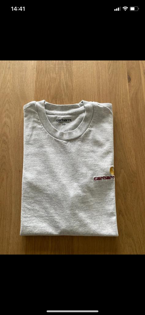 Carhartt - tshirt korte mouw grijs - XS, Kleding | Heren, T-shirts, Ophalen of Verzenden, Gedragen, Maat 46 (S) of kleiner, Grijs