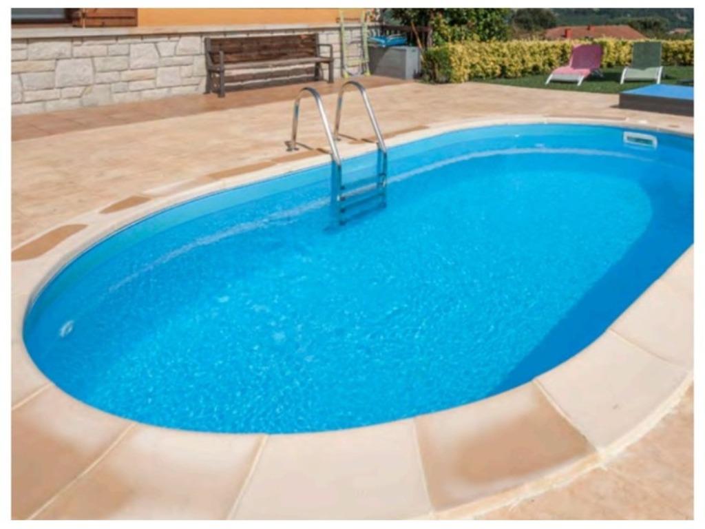 Piscine enterrée Madagascar ovale, Jardin & Terrasse, Piscines, Neuf, Piscine intégrée, 300 cm ou plus, Enlèvement