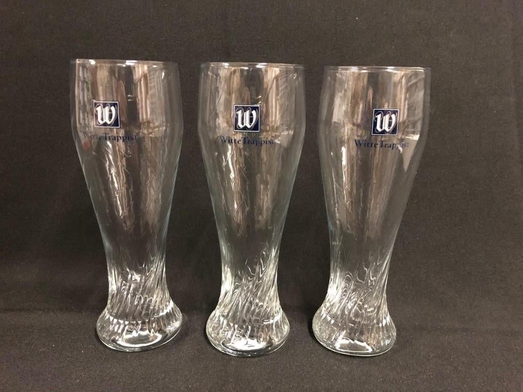 La Trappe Witte Trappist Set 3 x 50cl nieuwe bierglazen, Collections, Marques de bière, Enlèvement, Neuf, Verre ou Verres, La Trappe