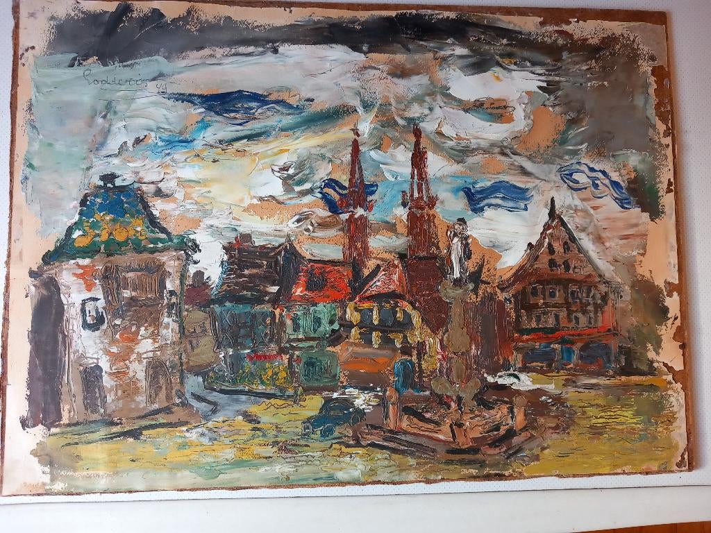 Schilderij Jack Godderis, Enlèvement ou Envoi