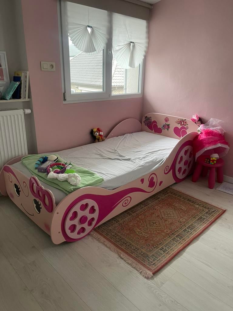 Lits 90x200cm fille, Enlèvement, Comme neuf, Matelas