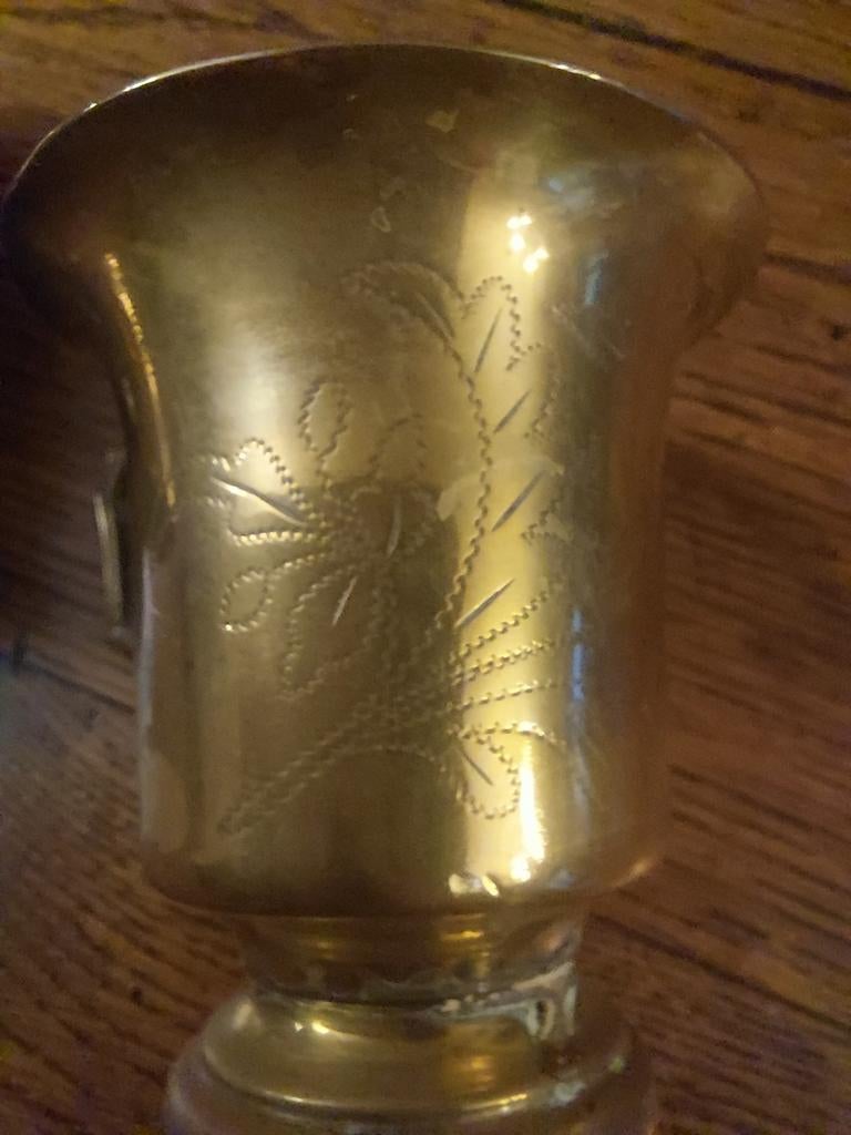 Antieke,koperen drinkbekers, Antiek en Kunst, Ophalen of Verzenden