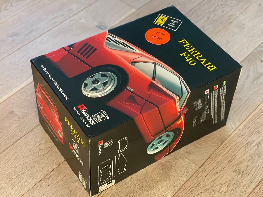 Ferrari F40 Pocher Rivarossi Ongebouwd rood, Ophalen of Verzenden, Gebruikt, 1:5 t/m 1:8, Auto
