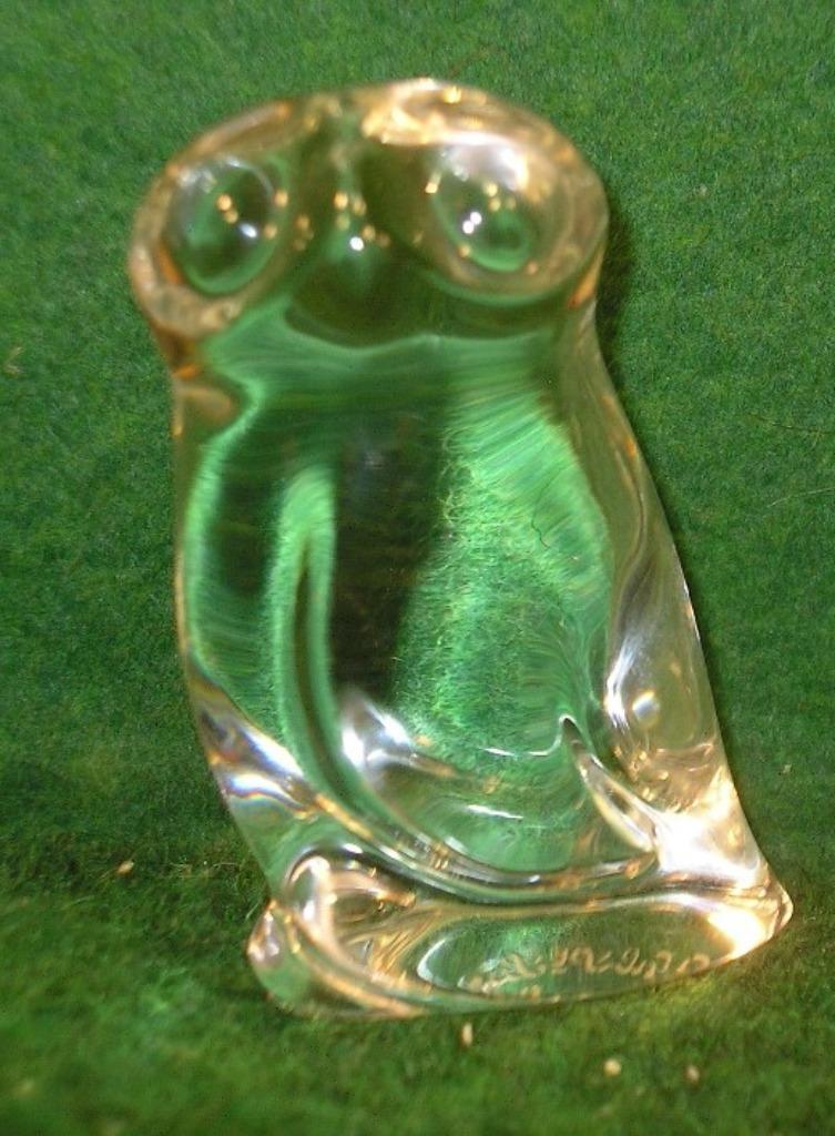PETIT HIBOU CRISTAL BLANC SIGNE VAL ST LAMBERT, Enlèvement ou Envoi