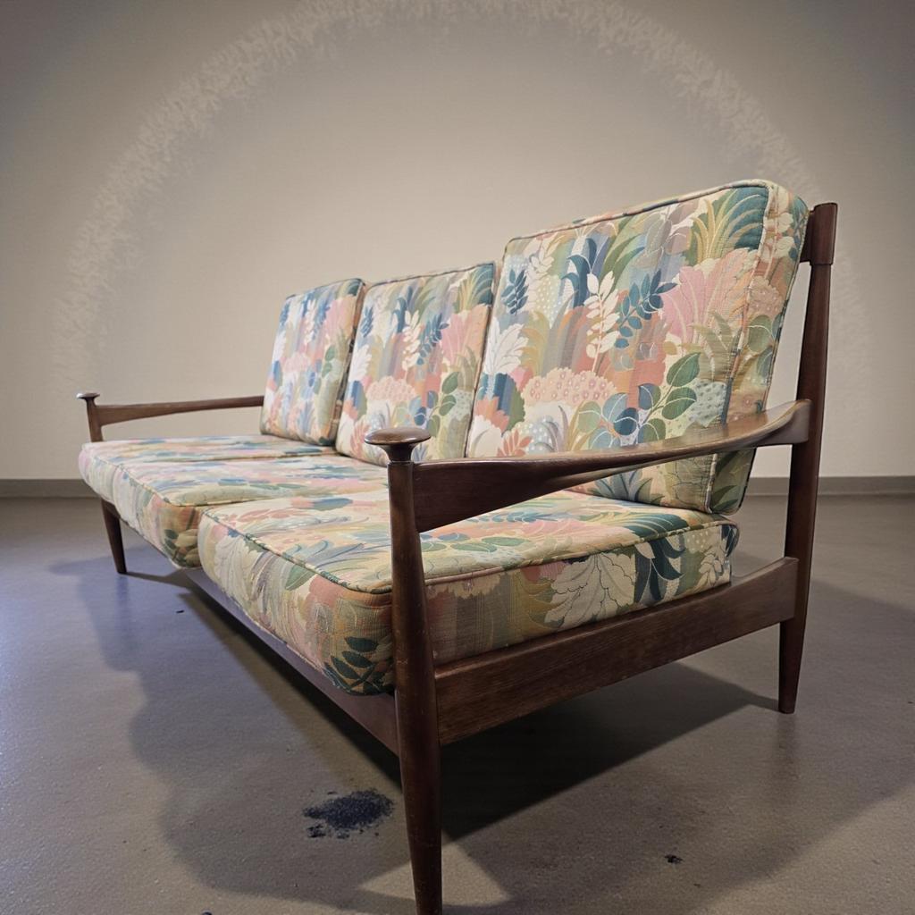 Vintage Scandinavische zetel / canapé / driezit, Ophalen of Verzenden