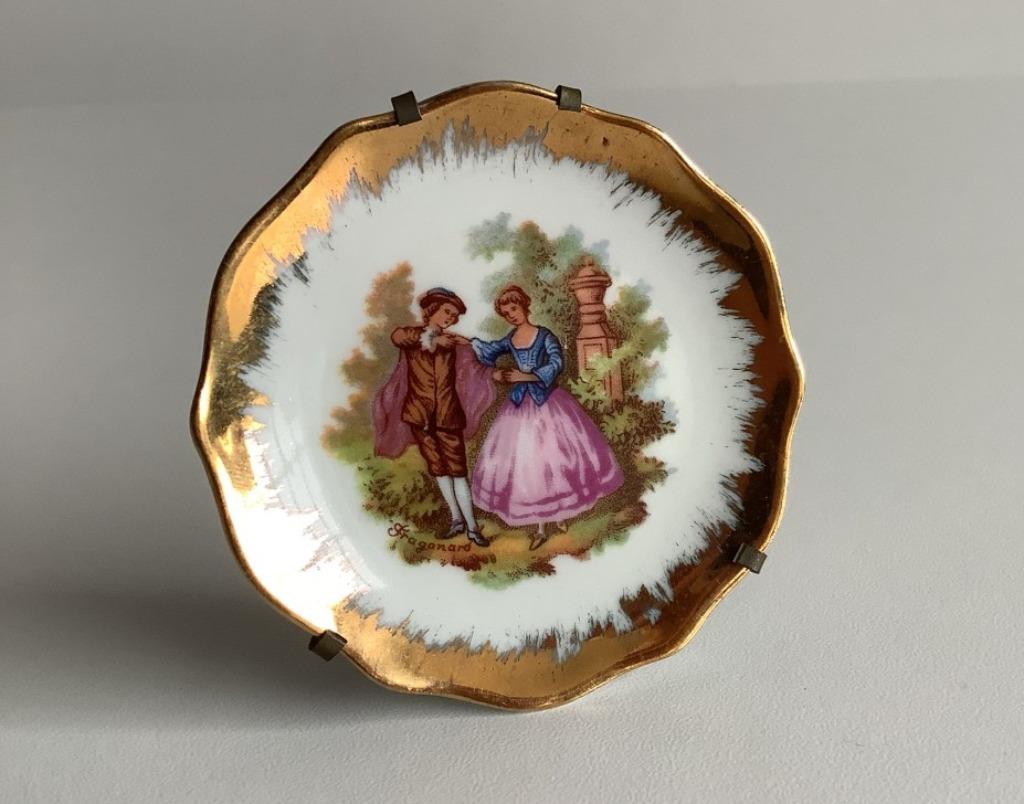 assiette Limoges miniature avec support, Enlèvement ou Envoi