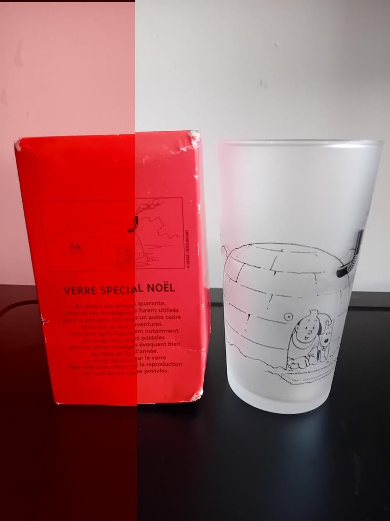 Kuifje-glas, Verzamelen, Glas en Drinkglazen, Ophalen of Verzenden, Zo goed als nieuw, Frisdrankglas