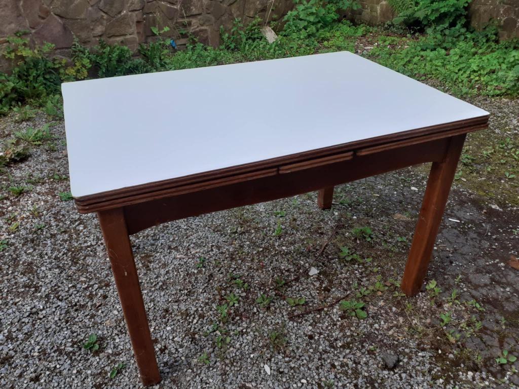ANCIENNE TABLE + RALLONGES + TIROIR, Maison & Meubles, Salles à manger complètes, Enlèvement, Utilisé