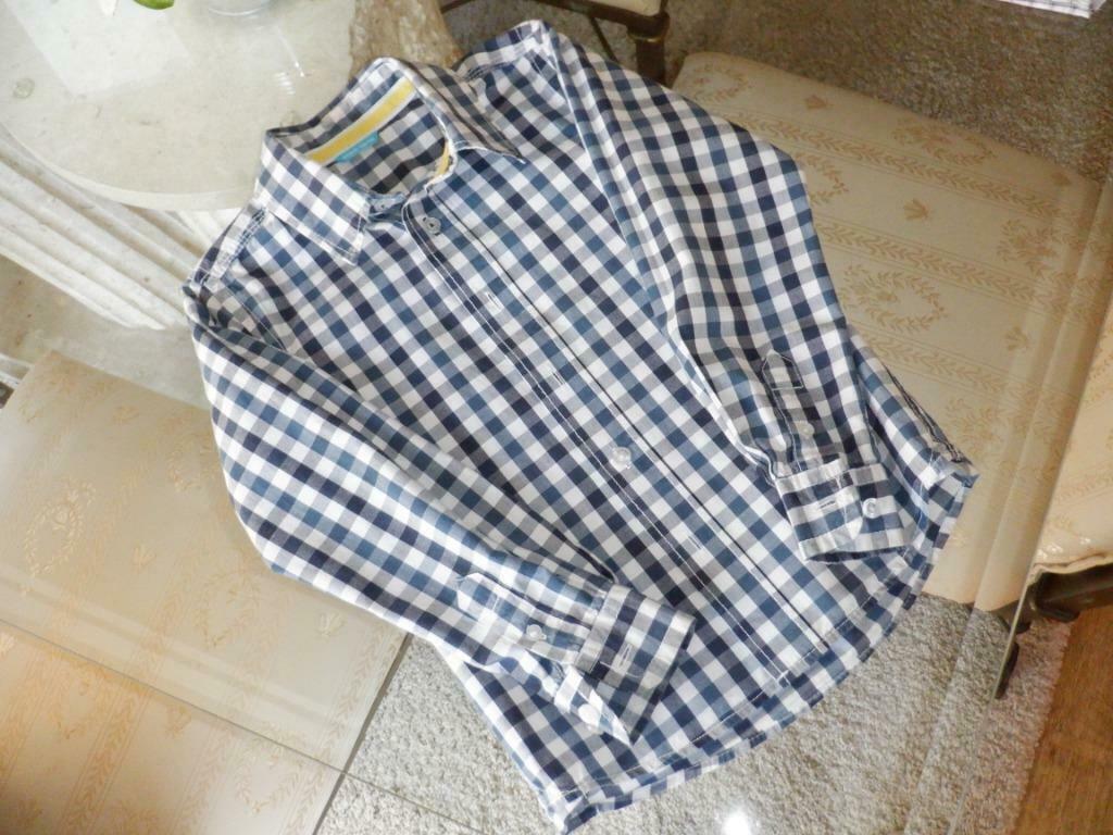 Hema blauw geruit hemd lange mouw mt110-116 - als nieuw, Kinderen en Baby's, Kinderkleding | Maat 110, Overhemd of Blouse, Ophalen of Verzenden