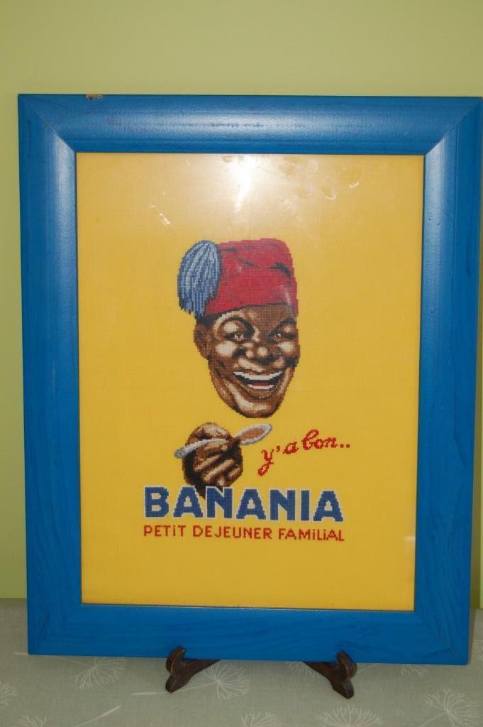 Banania y'a bon - cadre point de croix, Enlèvement