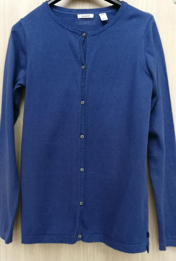 Gilet bleu chaud - Okaïdi - tailles 158-164 (comme neuf!), Enlèvement ou Envoi, OKAIDI, Pull ou Veste, Comme neuf