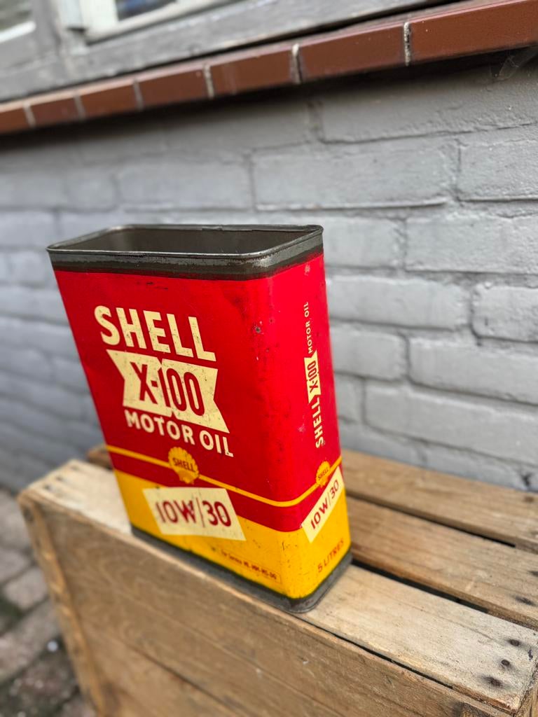Bidon d'huile SHELL X-100 5 litres, Enlèvement ou Envoi, Utilisé, Emballage